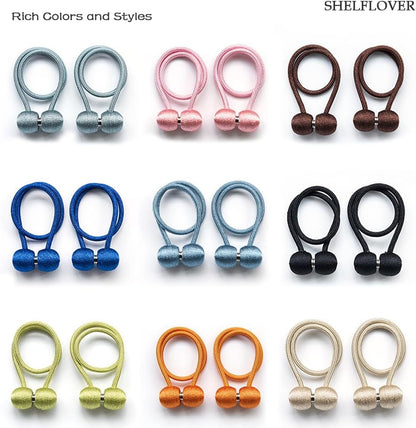 Magnetic Curtain Tiebacks 2pcs, Curtain Buckles Holders for Bedroom Living Room Home Window Treatment Decorative, Thicken, Pink