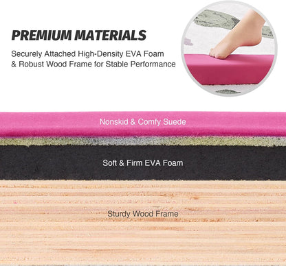 8' Folding Gymnastics Balance Beam, Floor Balance Beam w/Carry Handles Anti-Slip Base for Kids, Beginners & Professional Gymnasts