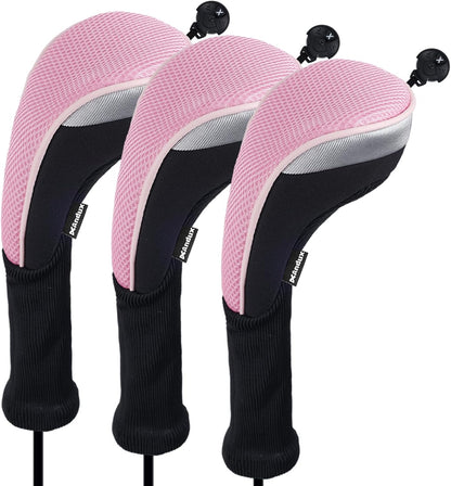 3pcs Long Neck Golf Hybrid Club Head Covers Dial No. Tag CTMT-02