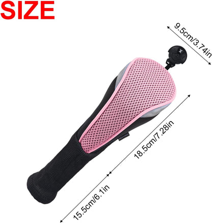 3pcs Long Neck Golf Hybrid Club Head Covers Dial No. Tag CTMT-02