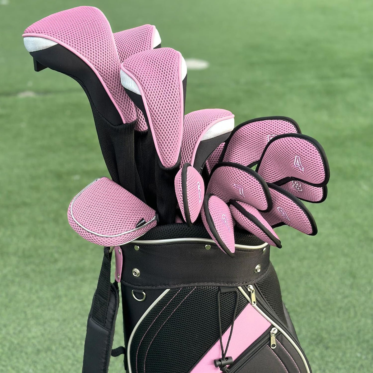 3pcs Long Neck Golf Hybrid Club Head Covers Dial No. Tag CTMT-02