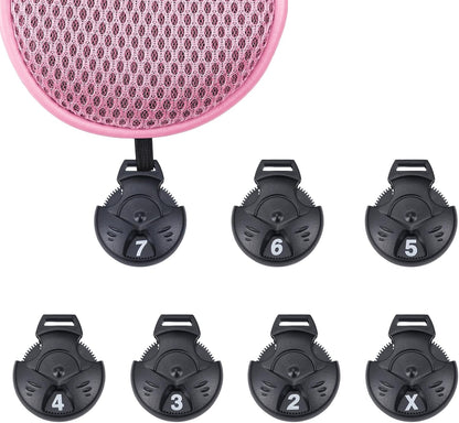 3pcs Long Neck Golf Hybrid Club Head Covers Dial No. Tag CTMT-02