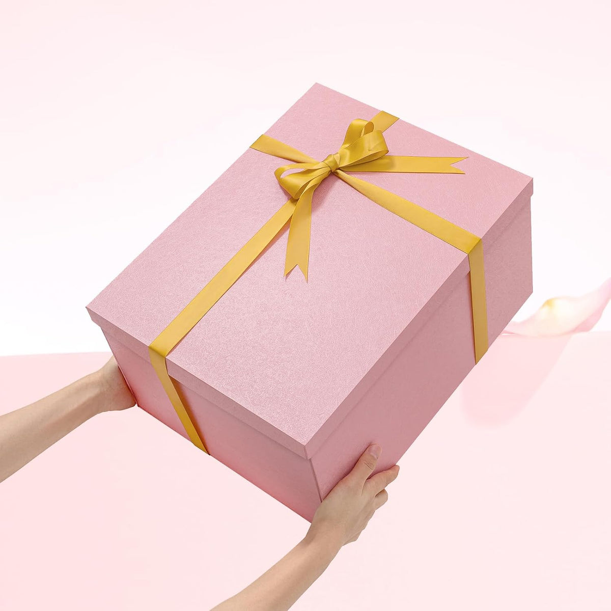 16x12x8 Inches Large Gift Box with Lid for Presents Pink 1 Pack