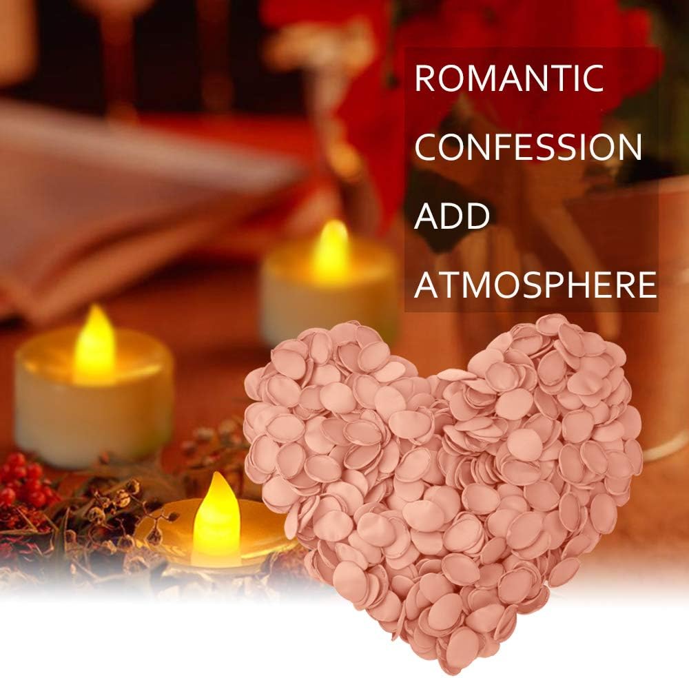 Premium Artificial Silk Rose Petals Flower Scatter Petals for Wedding Aisle Centerpieces Table Confetti Party Home Decoration, Peach, 200pcs, 1.5-2 Inches