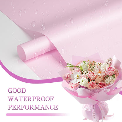 20 Sheets Flower Wrapping Paper, Waterproof Floral Wrapping Paper, Florist Supplies Packaging Paper for Wedding, Birthday Gift (Pink)