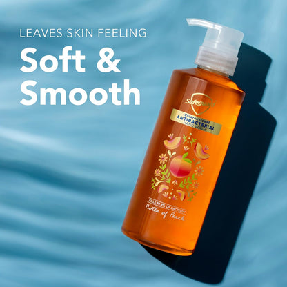 Antibacterial Liquid Hand Soap, Micellar Deep Cleansing, Washes Away 99% Bacteria, Made with Natural Moisturizers & Skin Conditioners, PH Balanced, Peach Scent 15.5 oz (Pack of 4)