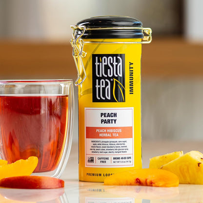 Peach Party, Loose Leaf, Peach Hibiscus Herbal Infusion