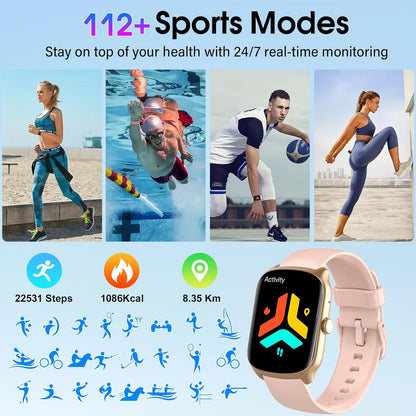 Smart Watch for Men Women, 1.95" HD Smartwatch (Dial/Answer Calls)