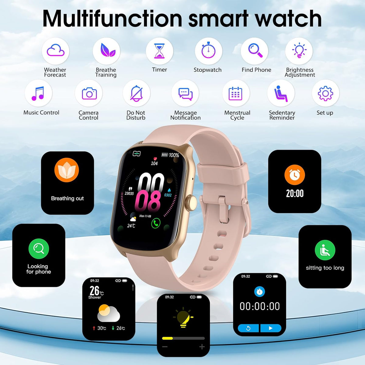 Smart Watch for Men Women, 1.95" HD Smartwatch (Dial/Answer Calls)