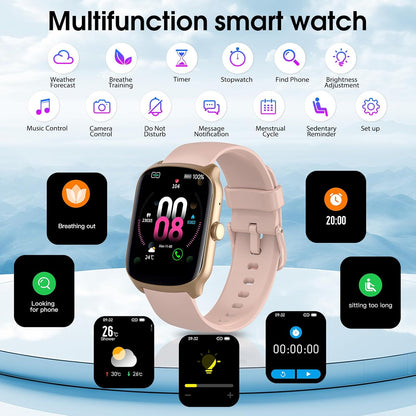 Smart Watch for Men Women, 1.95" HD Smartwatch (Dial/Answer Calls)