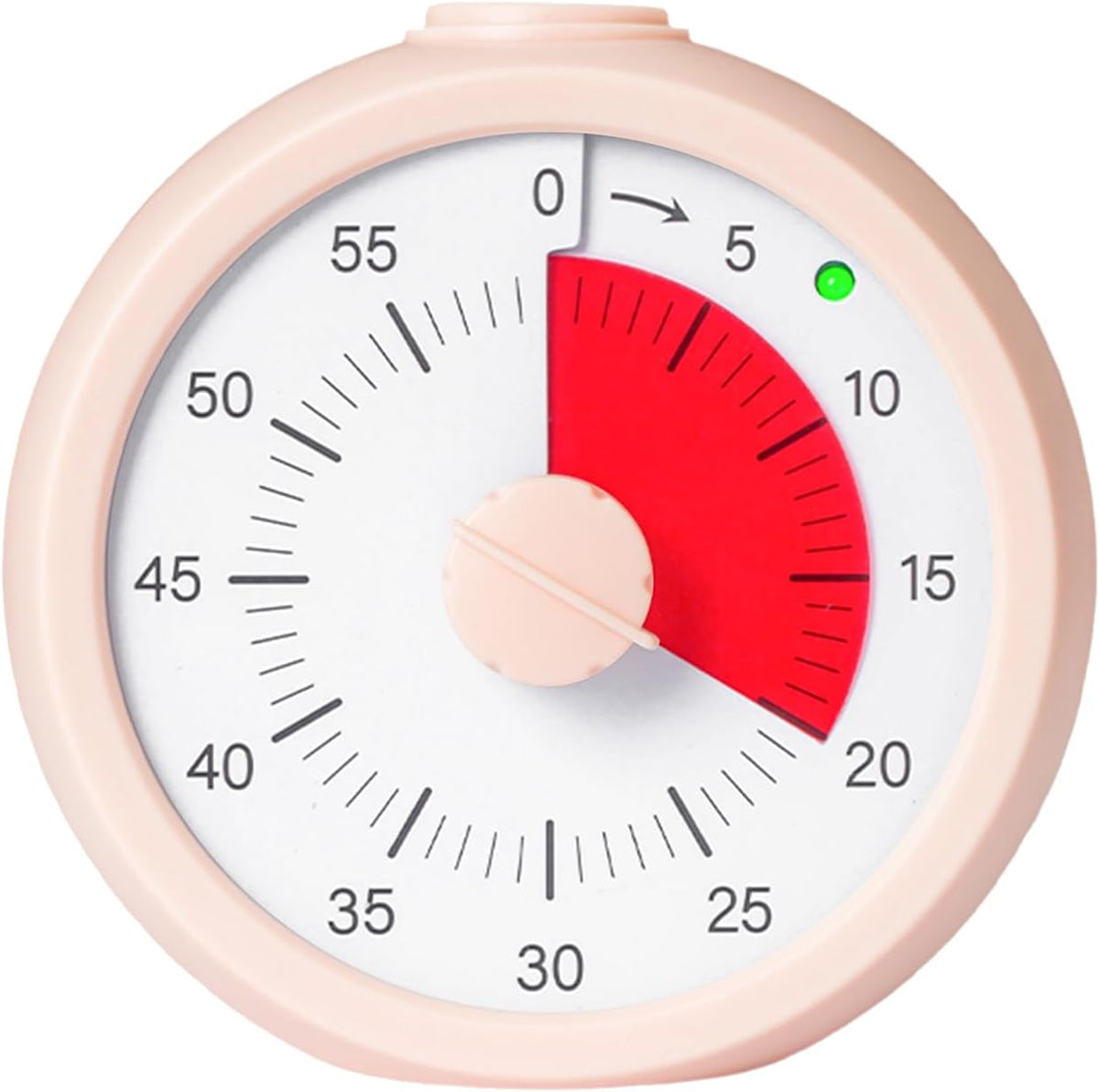 Visual Timer for Kids 60 Minute Countdown Timer for Classroom Study Office Kitchen with Silent Operation RoundTimer (Pink)