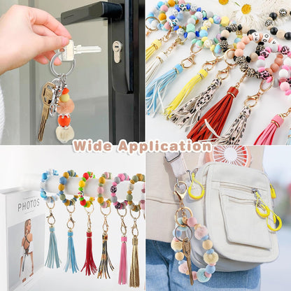 300Pcs 12mm Silicone Lentil Beads, Silicone Spacer Beads for Necklace Bracelet Keychain Pens Craft(Peach)