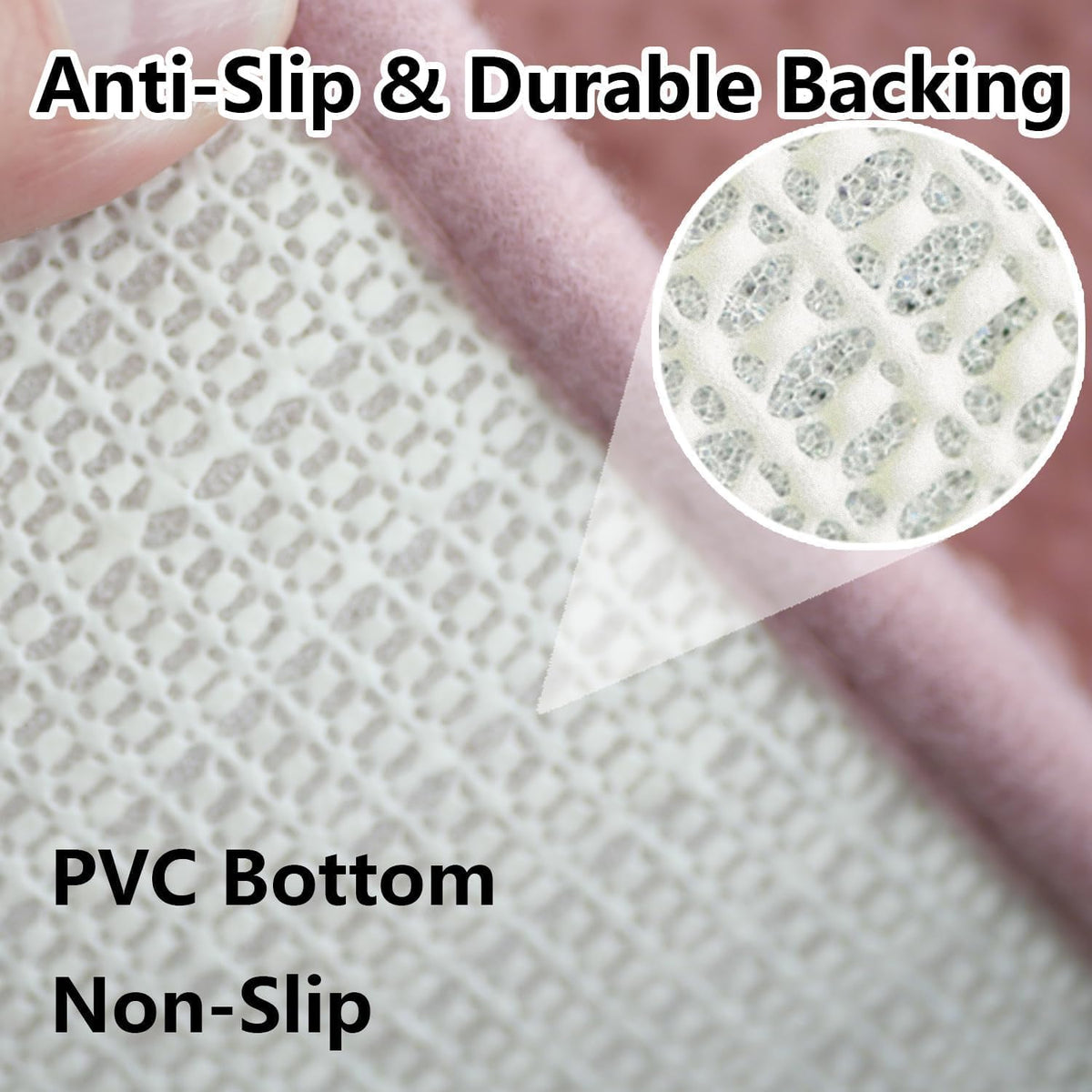 Toilet Rugs U-Shaped,20"x 20"Super Absorbent Chenille Bathroom Rugs and Strong PVC Non-Slip Backing for Toilets Rug Set,Machine Washable,Bath Mats for Bathrooms,Deep Pink