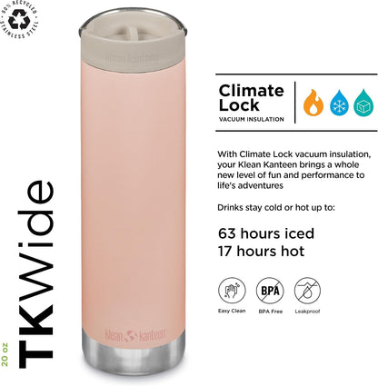20oz TKWide Insulated Coffee Tumbler with Café Cap - Peach Parfait