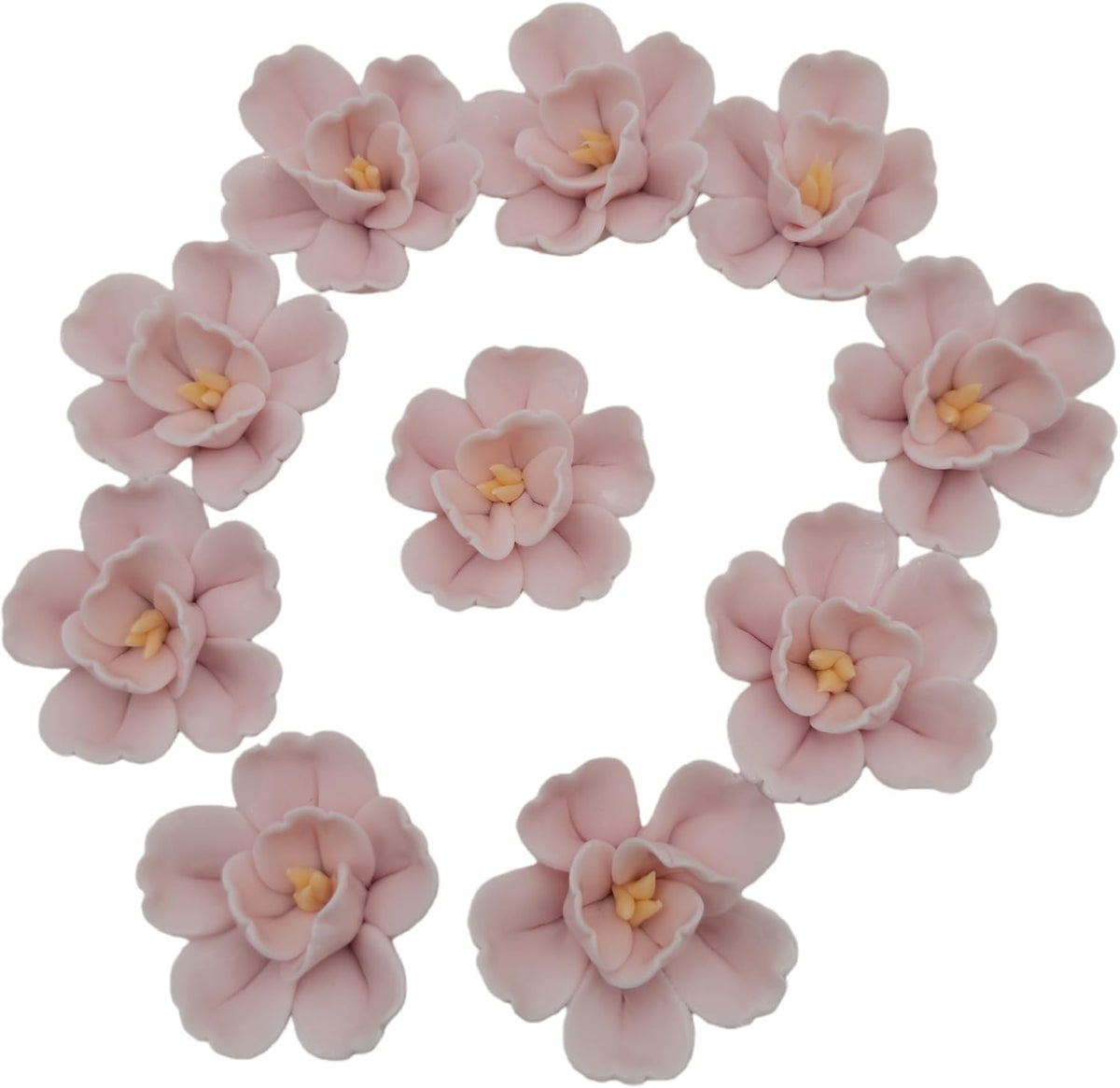 10PCS 3D Ceramics Flower Mosaic Tiles,DIY Making Creative Ceramic Mosaic Tiles for DIY Craft Plates Flowerpots Vases Cups Mosaic Making Supplies (3D Pink Flower)