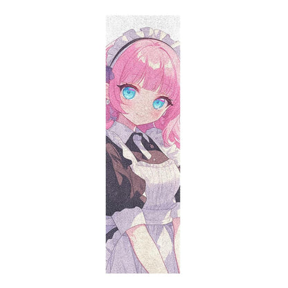 Anime Maid Peach Skateboard Tape Grip Bubble Free Scooter Grips Tape 33×9 Inch lija para Skateboard