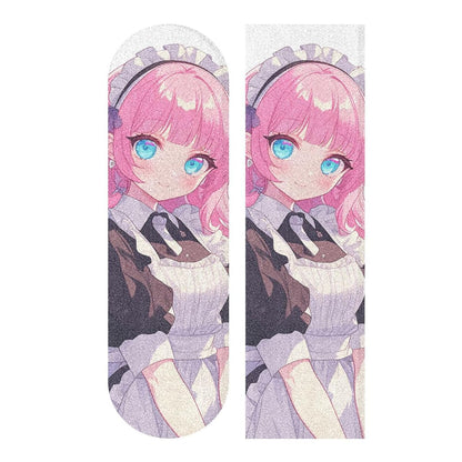 Anime Maid Peach Skateboard Tape Grip Bubble Free Scooter Grips Tape 33×9 Inch lija para Skateboard