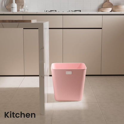 Slim Trash Can 3-Pack, 2.2 Gallon Plastic Wastebasket for Bathroom, Bedroom, Office, Kitchen with 4 Rolls Bags, Pink