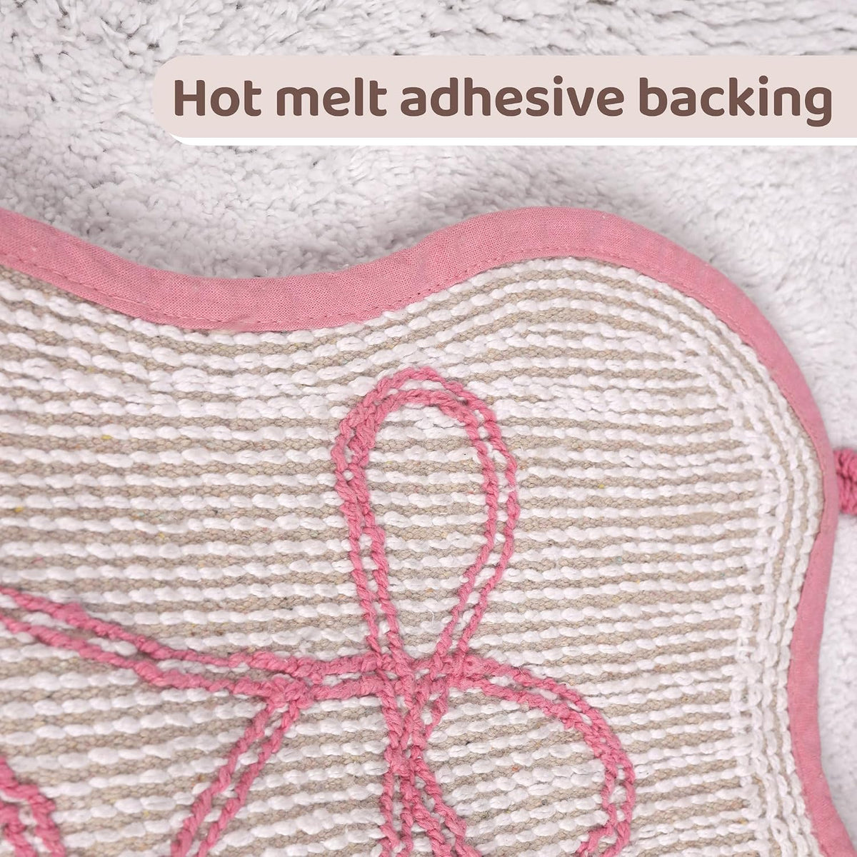 Pink Small Bow Bathroom Rug 17x24