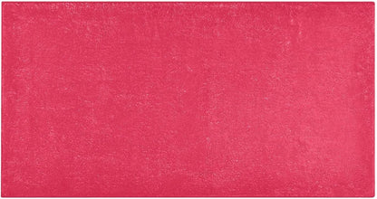 Pink Solid Color Bath Mat 39x20 Inch, Soft Absorbent Plush Rug, Non-Slip Washable Floor Mat for Bathroom Bedroom Kitchen Entryway Carpet
