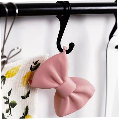 Silicone Oven Gloves Cooking Pinch Grips Oven Mitts Bow Tie Heat Resistant Kitchen Pot Holder for Baking 1Pair Pink, Silicone Pot Holder, Standard