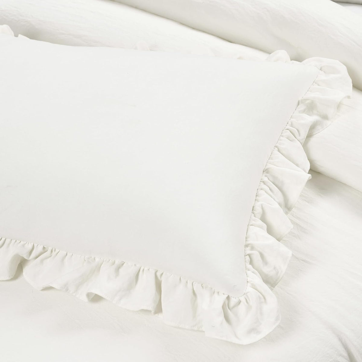 Reyna Ruffle Daybed 6 Piece Set 68" W x 92" L, Blush - Pink Bedding Set - Daybed Comforter Set - Ruffled Bedding - Coquette Decor