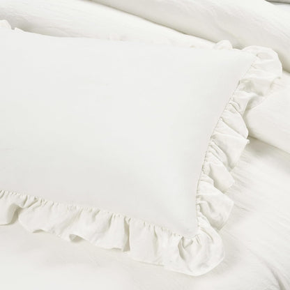 Reyna Ruffle Daybed 6 Piece Set 68" W x 92" L, Blush - Pink Bedding Set - Daybed Comforter Set - Ruffled Bedding - Coquette Decor