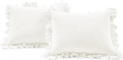 Reyna Ruffle Daybed 6 Piece Set 68" W x 92" L, Blush - Pink Bedding Set - Daybed Comforter Set - Ruffled Bedding - Coquette Decor