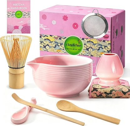 Matcha Whisk Set, 9 pcs Ceramic Matcha Set, Gifts for Women