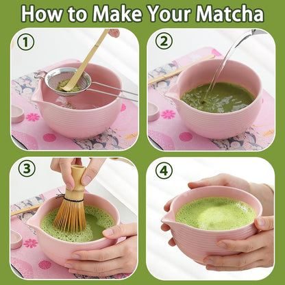 Matcha Whisk Set, 9 pcs Ceramic Matcha Set, Gifts for Women