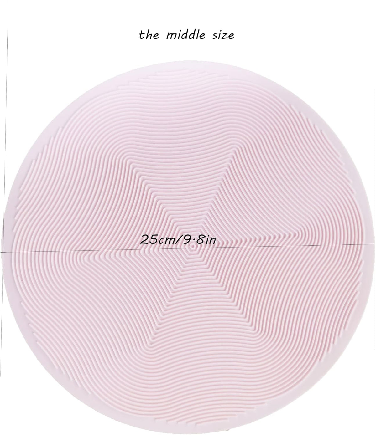 Silicone Hot Pot Holder Mats 10in (3-PCS) - Heat Resistant Countertop Protector with Non-Slip Geometric Pattern, Easy Clean Kitchen Trivet for Dining Table, Stove Top, Counter Safe Medium Pink