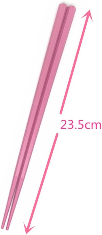 5 Pairs Pink Reusable Fiberglass Chopsticks Set, Non-Slip,Cute Colorful