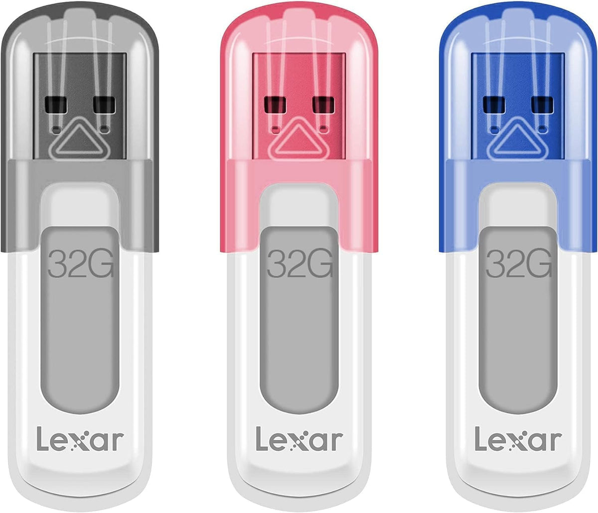 32GB (3-Pack) JumpDrive V100 Flash Drive, 100MB/s Read, USB 3.2 Gen 1