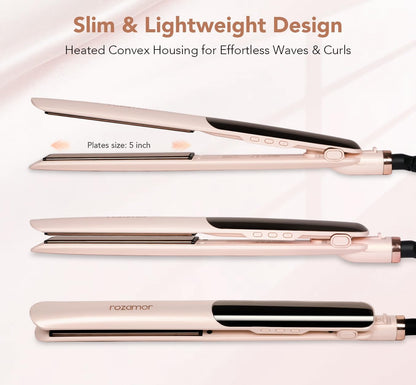 Titanium Flat Iron, 1 Inch Hair Straightener & Curler