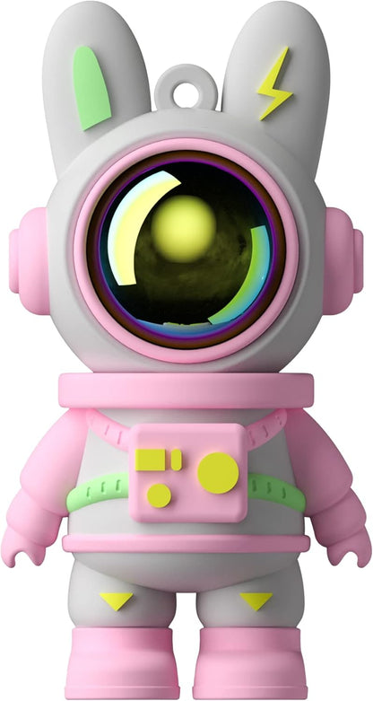 Cute Space Rabbit USB Flash Drive, Thumb Drive Waterproof USB 2.0 Memory Stick Small Size USB Drive Gift (128G, Pink)
