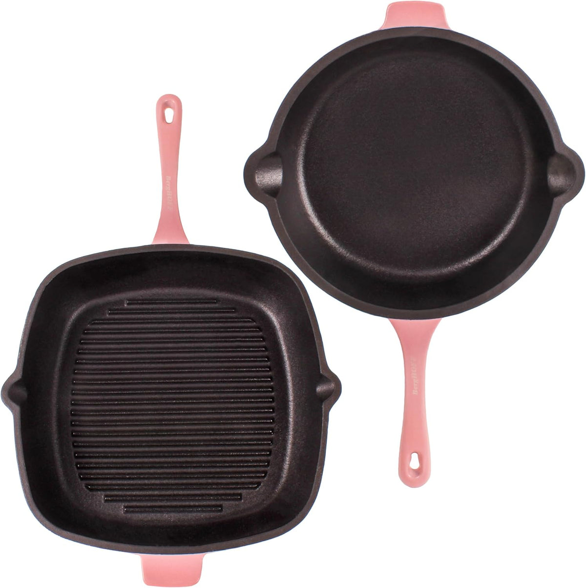 Neo 4Pc Pink Enameled Cast Iron Cookware Set, 10 Inches Fry Pan
