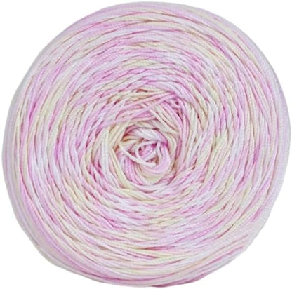 Gradient Lace Yarn ，Wool Blend Yarn for Knitting, Ideal for Hand-Crocheted Light Sweaters, Scarves & Coasters, Craft Yarns （1 roll，Yellow+Pink）