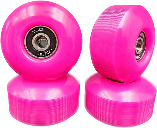 Skateboard Wheels 52mm 95A Set of 4 with Bearings