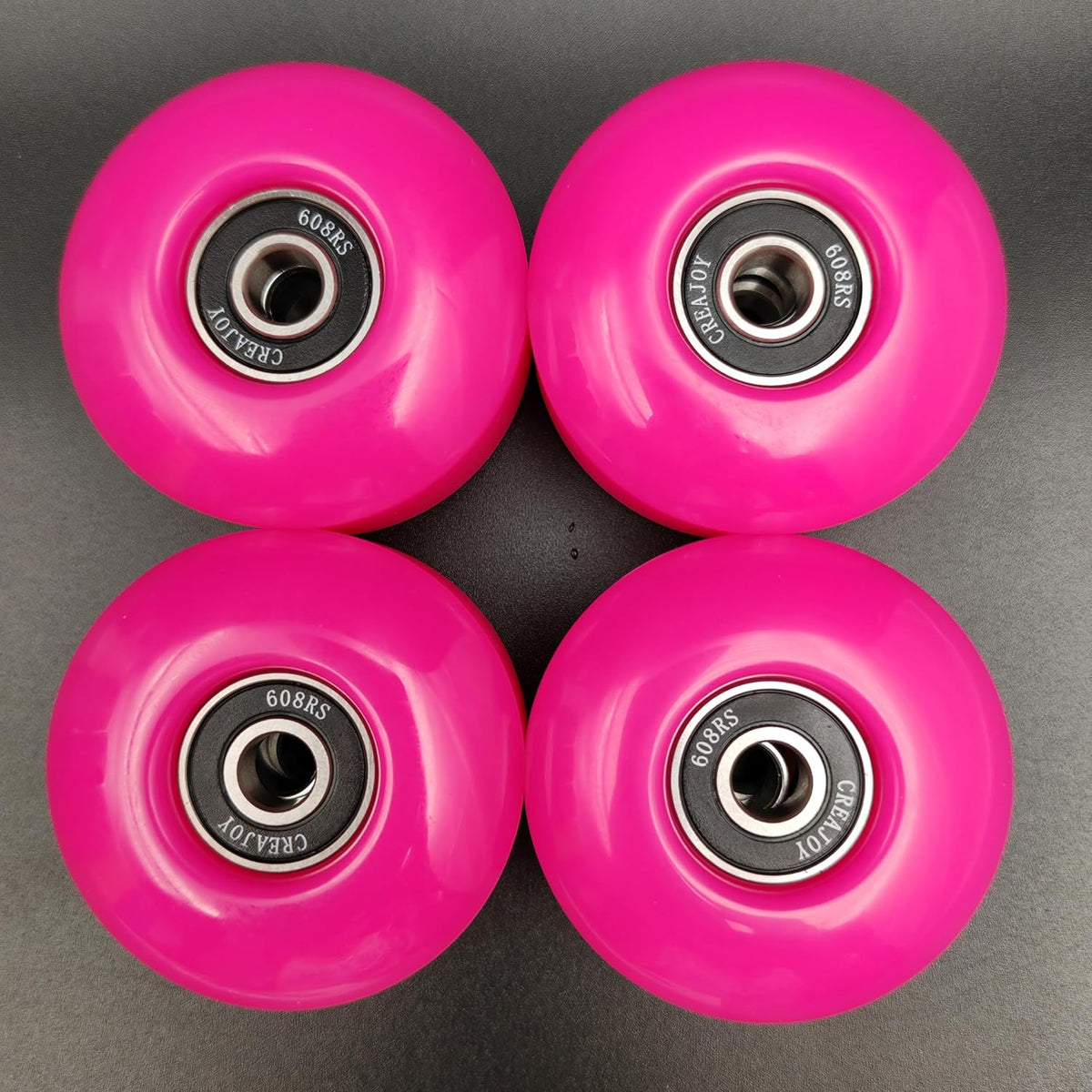 Skateboard Wheels 52mm 95A Set of 4 with Bearings
