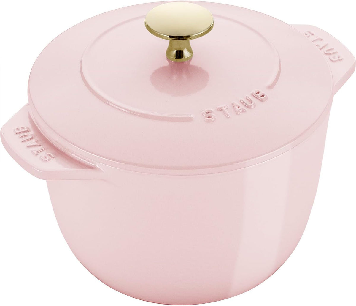 La Cocotte de GOHAN Sorbet Rose Z1030-213 La Cocotte de Gohan Sorbet Rose M 6.3 inches (16 cm) Pink Rice Pot, 2 Pieces, Cast Iron Pot, Rice Cooker