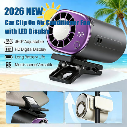 Clip On Air Conditioner Fan, 199 Speeds & 16°C Cooling (Pink)