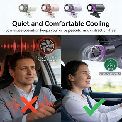 Clip On Air Conditioner Fan, 199 Speeds & 16°C Cooling (Pink)