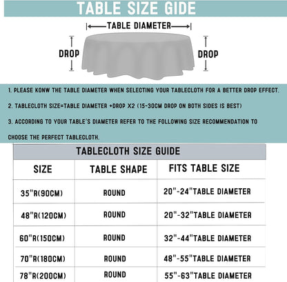 Round Textured Tablecloth Waterproof Cotton Linen Tassel Wrinkle Free Washable Decorative Fabric Table Cover for Kitchen Dining Table, Round-78, Pink