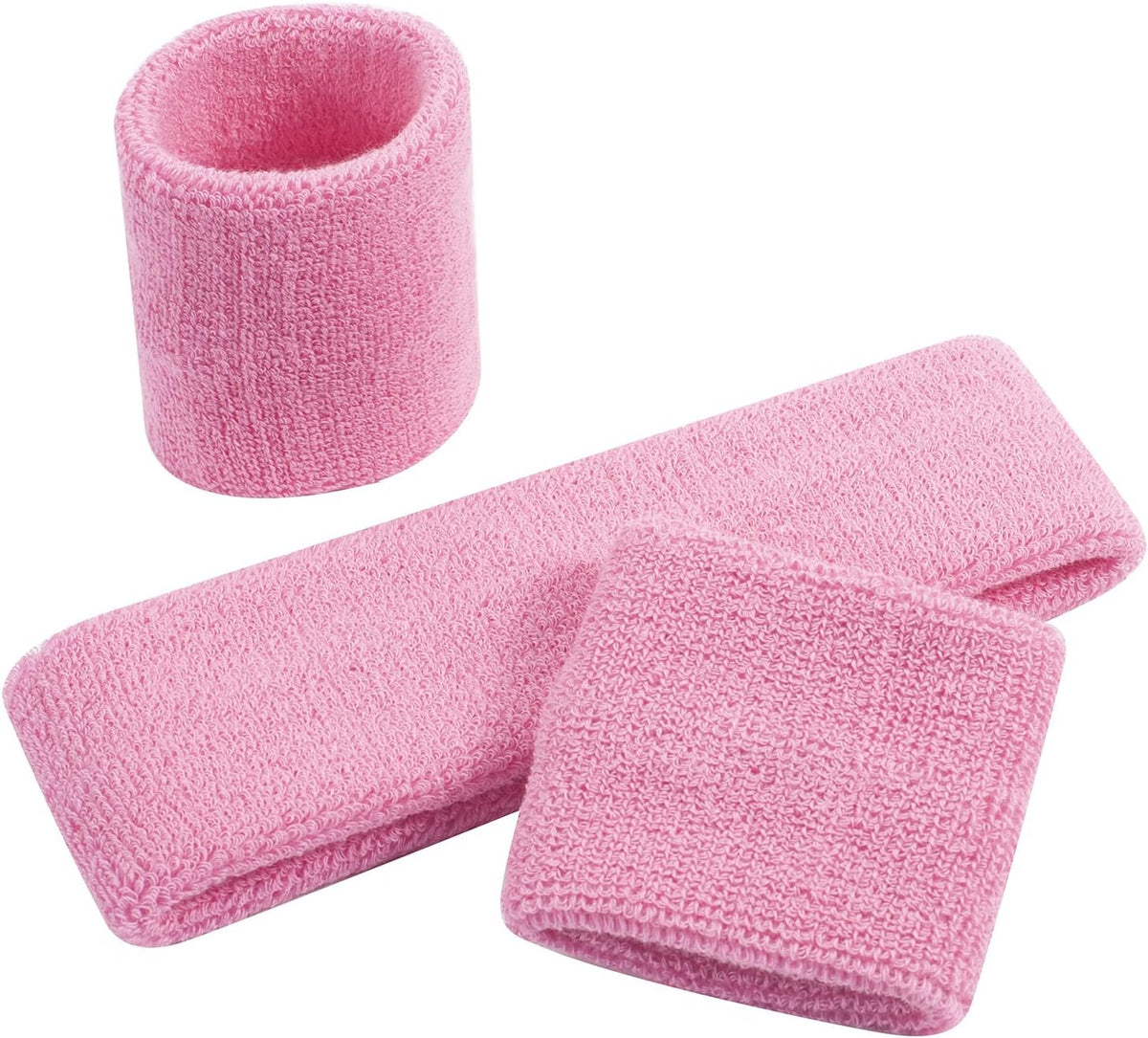 Kids Sweatbands Toddler Headband Wristband Set - Athletic Cotton Baby Sweat Band for Kids Youth Baby (1 Headband + 2 Wristbands)