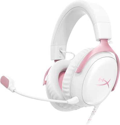 Cloud III – Wired Gaming Headset, PC, PS5, Xbox Series X|S, Angled 53mm Drivers, Memory Foam, Durable Frame, Ultra-Clear 10mm Mic, USB-C, USB-A, 3.5mm – Pink