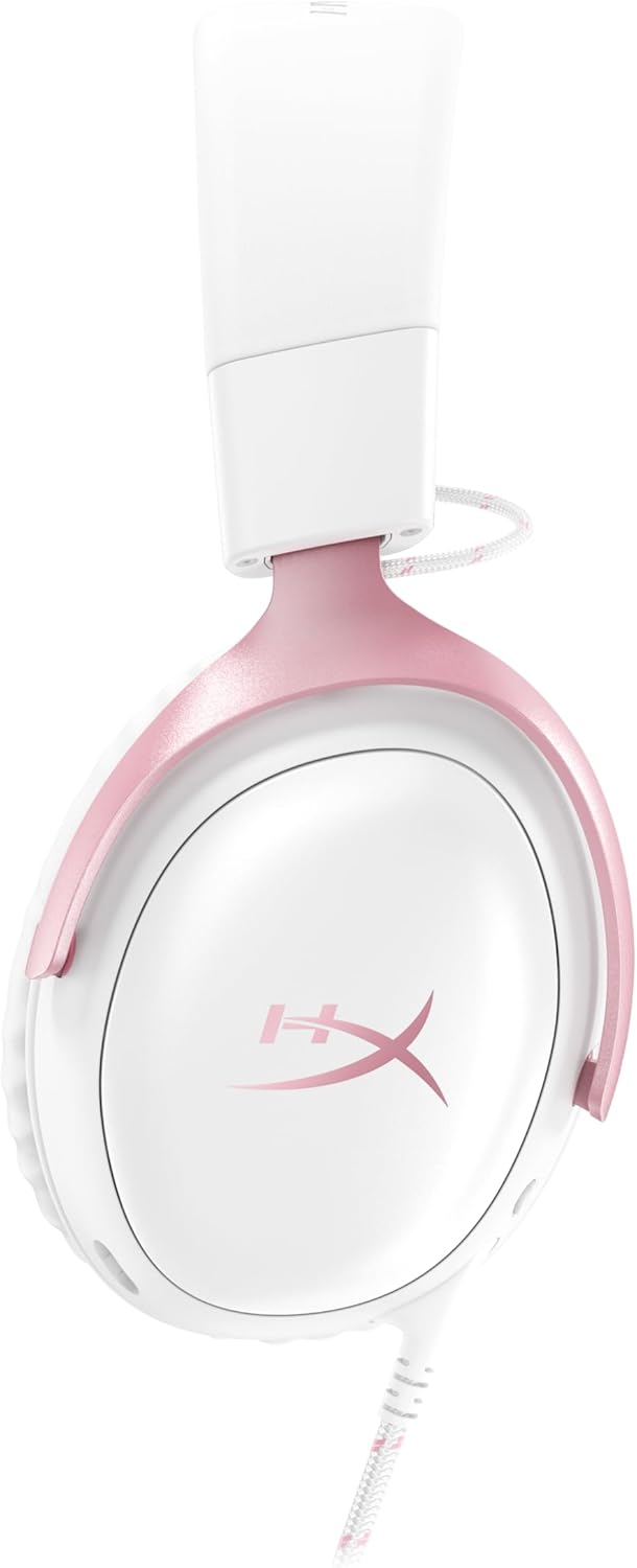Cloud III – Wired Gaming Headset, PC, PS5, Xbox Series X|S, Angled 53mm Drivers, Memory Foam, Durable Frame, Ultra-Clear 10mm Mic, USB-C, USB-A, 3.5mm – Pink