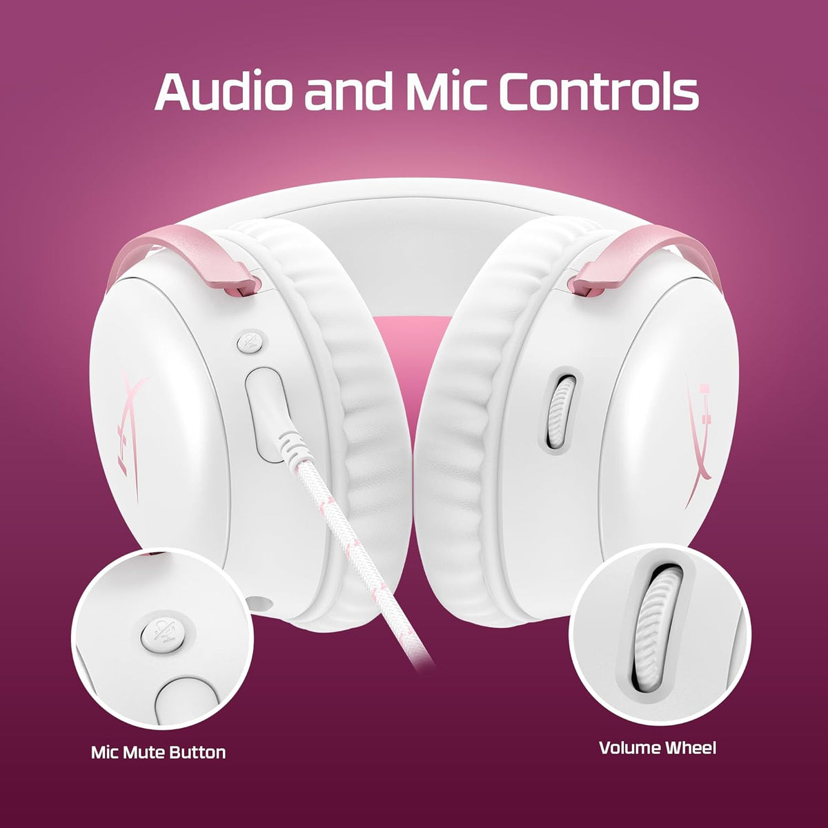 Cloud III – Wired Gaming Headset, PC, PS5, Xbox Series X|S, Angled 53mm Drivers, Memory Foam, Durable Frame, Ultra-Clear 10mm Mic, USB-C, USB-A, 3.5mm – Pink