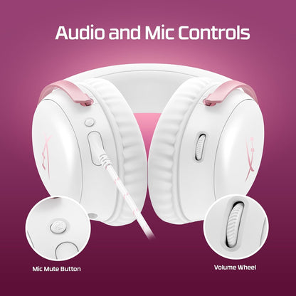 Cloud III – Wired Gaming Headset, PC, PS5, Xbox Series X|S, Angled 53mm Drivers, Memory Foam, Durable Frame, Ultra-Clear 10mm Mic, USB-C, USB-A, 3.5mm – Pink