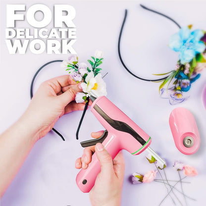 Cordless Hot Glue Gun Kit, USB-C Rechargeable Mini Pink Glue Gun