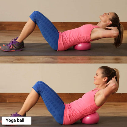 PVC Yoga Ball Mini Fitness Ball 25cm Explosion Proof Non Slip Balance Exercise for Home Office Gym Workouts Strengthen Core Improve Flexibility Lightweight Portable (Pink)